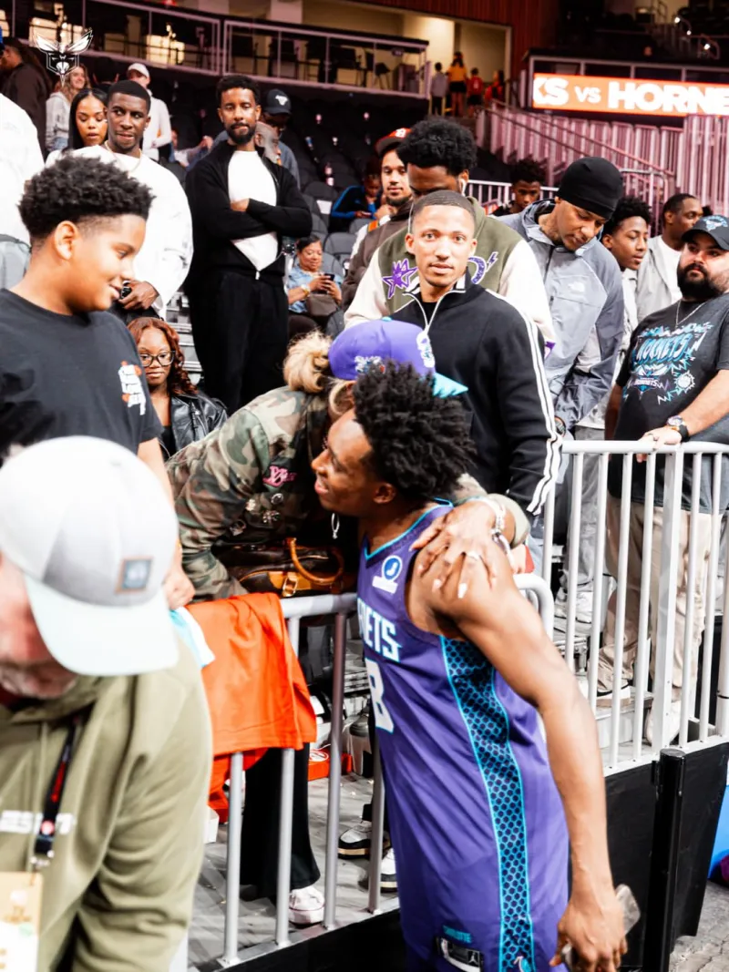 The Hornets shared photos of Colin and Sean with family and friends on social media.