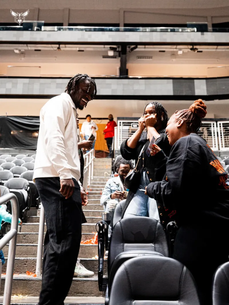 The Hornets shared photos of Colin and Sean with family and friends on social media.