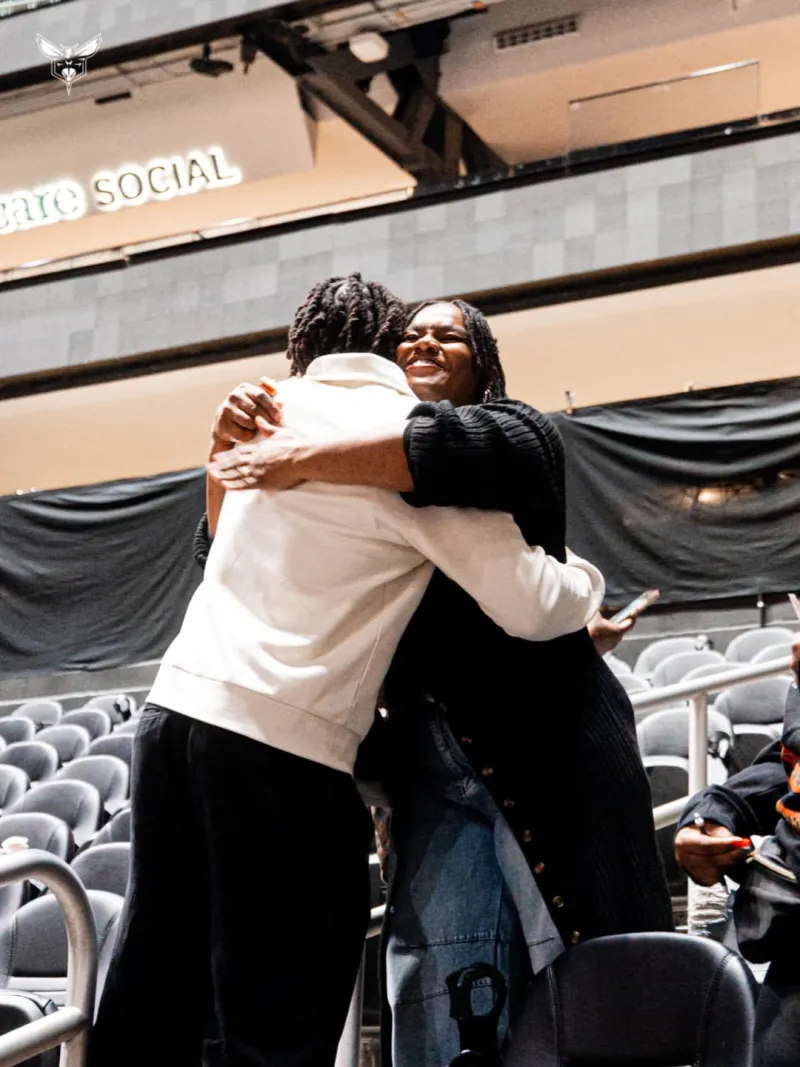 The Hornets shared photos of Colin and Sean with family and friends on social media.