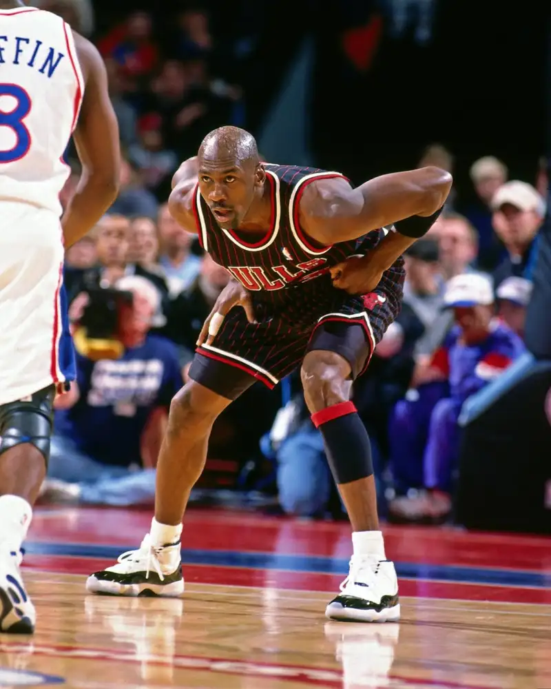 Slam's official account shared a defensive moment featuring Jordan: 9 All-Defensive Team selections, 3 steals titles, and 1 Defensive Player of the Year award.