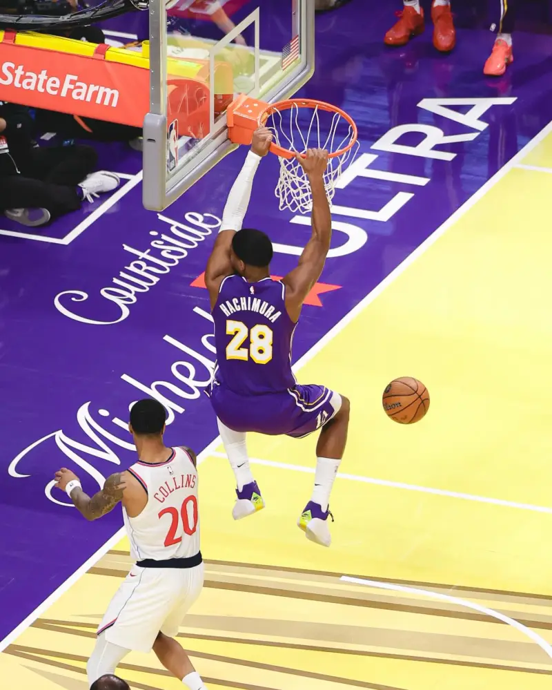 Second in the West! Rui Hachimura shares photos from the game on Instagram with fans.