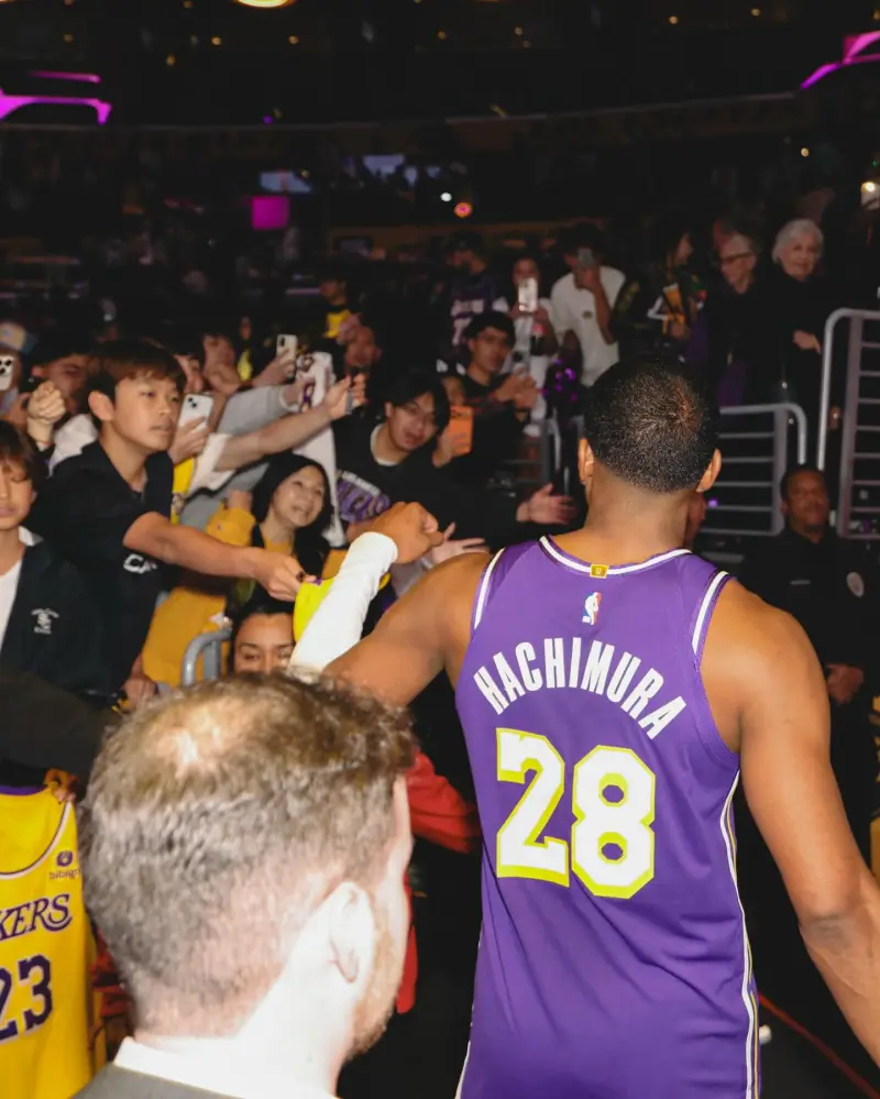 Second in the West! Rui Hachimura shares photos from the game on Instagram with fans.