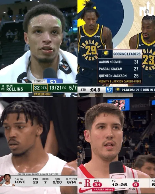 US media: Seven players have achieved career highs against the Warriors so far this season.