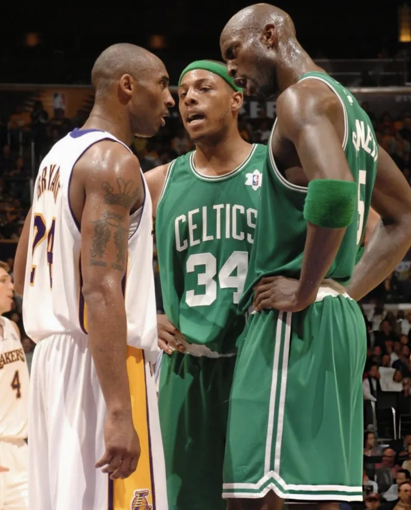 Classic! Media outlets share old photos of Kobe, Pierce, and Garnett the Lakers-Celtics rivalry is set to be reignited tomorrow.