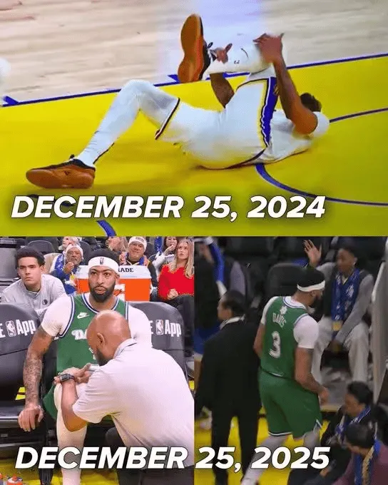 Anthony Davis previously averaged 30.3 points and 10.5 rebounds in Christmas Day games, but subsequently suffered injuries in two consecutive years.