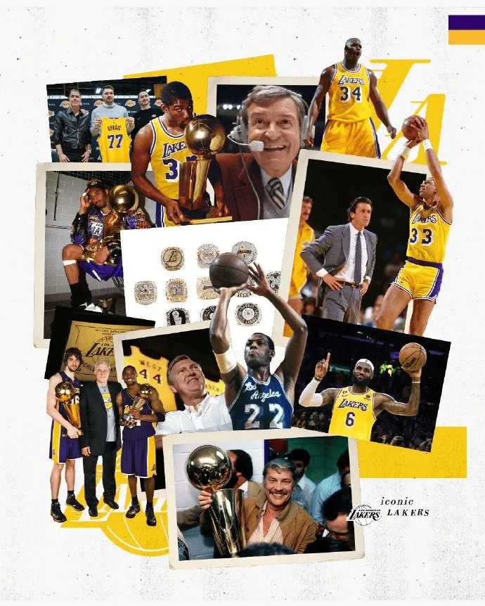 Lakers social media posted a collage of important moments in team history: Can you tell them all?