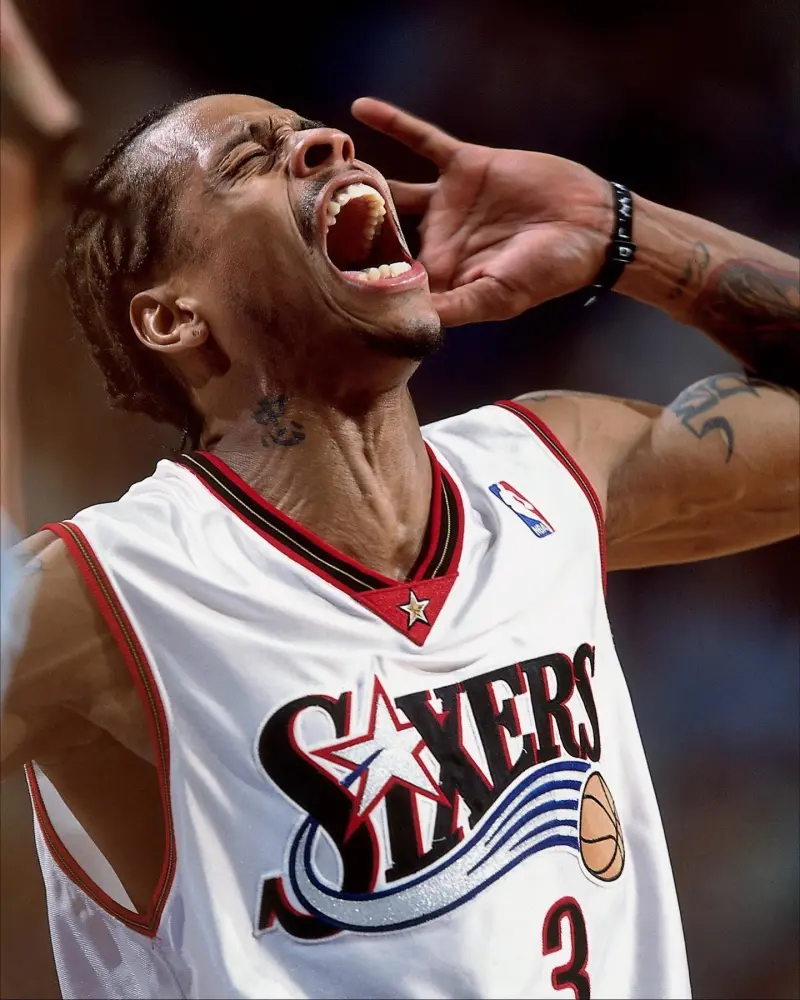 One of the most influential players! The 76ers officially warmed up for the premiere of the Allen Iverson documentary