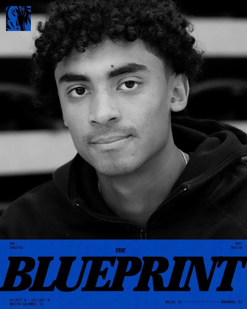 Superstar look! Mavericks official photo: Our No. 00, Max Christie