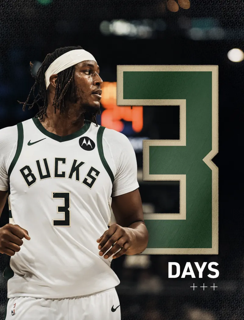 Countdown! Bucks official media releases photos of Myles Turner on the court to warm up for the opening game