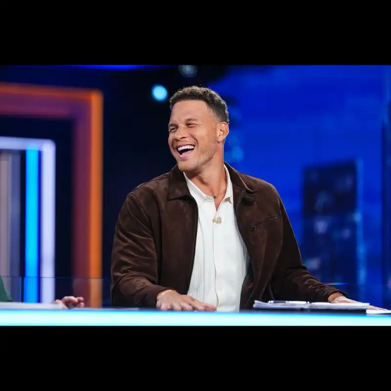 Griffin posted photos of himself participating in a TV show recording on Instagram: Look, Mom, we're on TV!