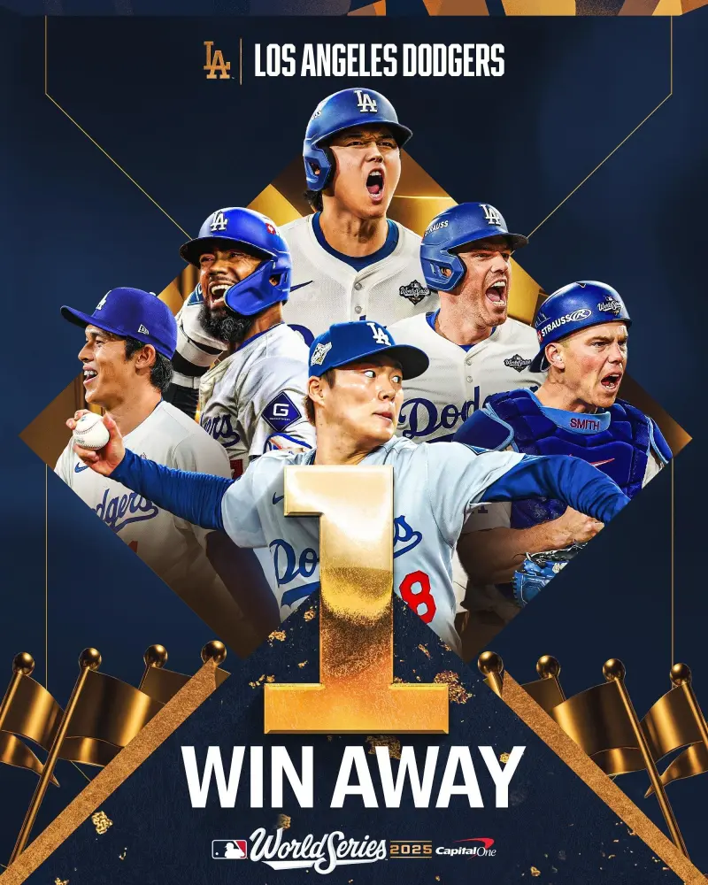 MLB World Series Game 6: Dodgers snatch victory from the jaws of defeat against Blue Jays 3-1, tying the series 3-3.