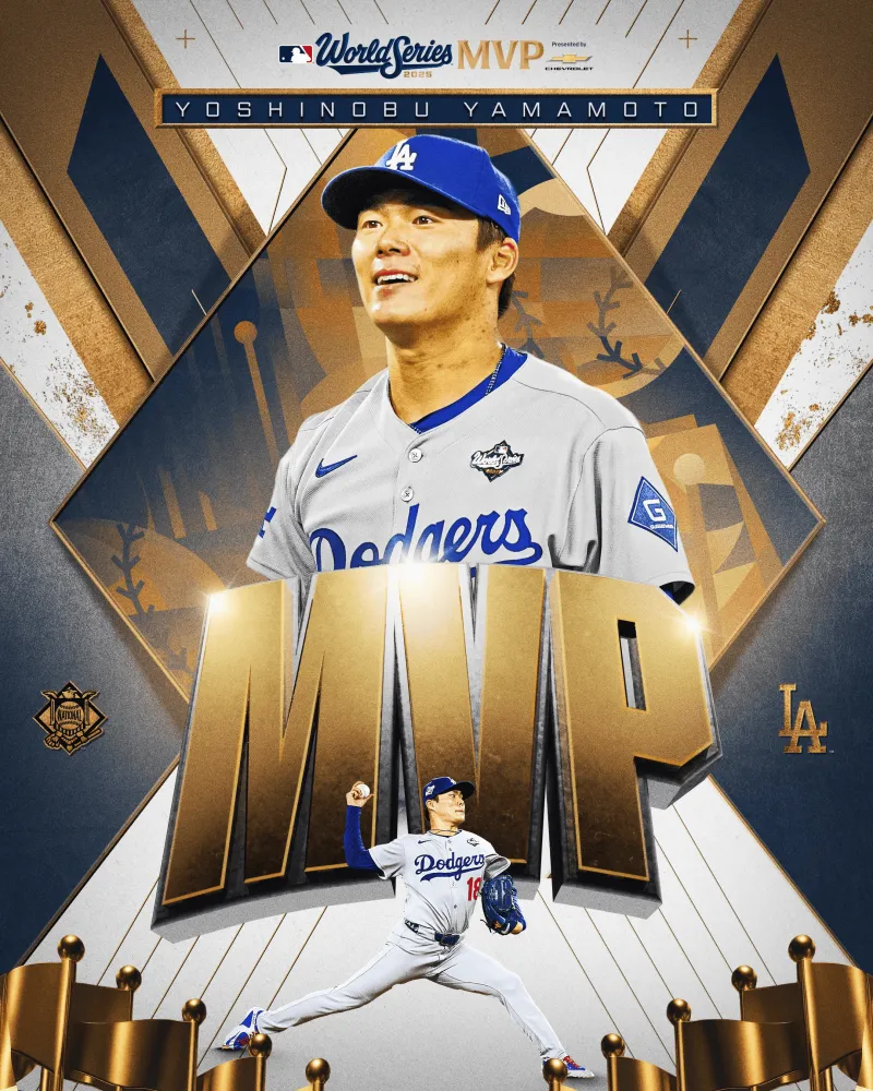 Two starts, one complete game, and a walk-off double play! Yoshinobu Yamamoto wins World Series MVP.