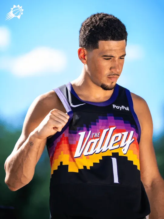 The Valley is back! The Suns' official media outlet posted a photo of Devin Booker wearing the City Edition jersey.