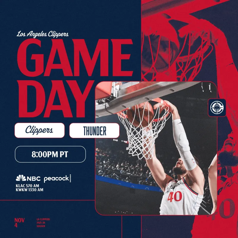 Clippers' starting lineup against the Thunder: Harden, Dunn, Jones Jr., Batum, Zubac