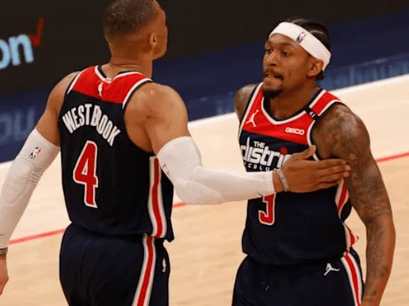 Media reports: Beal averages 7.4 points per game & $59 million annual salary Westbrook averages 15 points per game & $3 million annual salary.