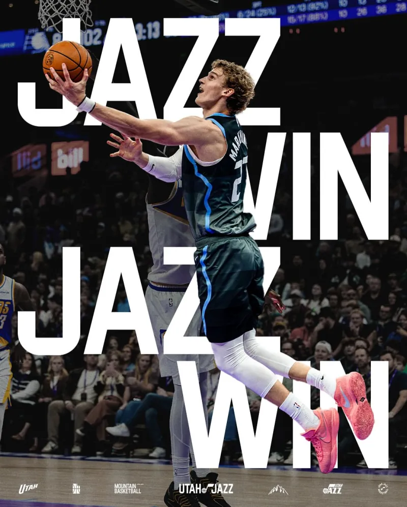 Jazz official social media: City edition jerseys win their first game, record 1 win and 0 losses.