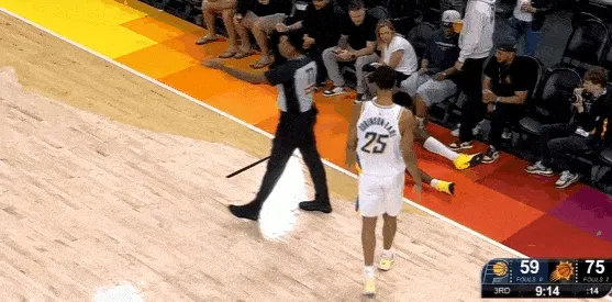 Nesmith slipped unexpectedly while defending