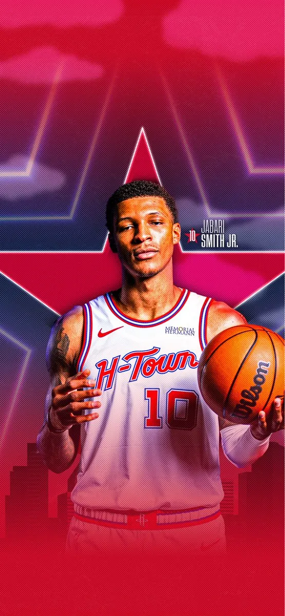 For the City! The Rockets' official account shared wallpapers featuring key players in their city-themed jerseys.