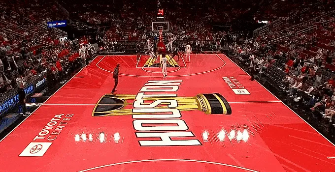 Durant easily dunked and scored 9 points.