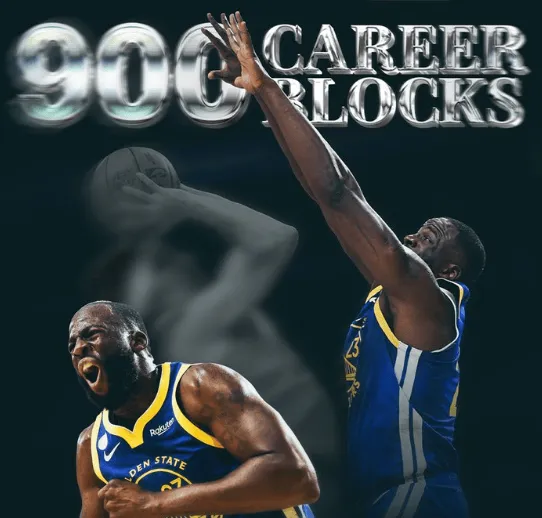The Warriors officially congratulated Draymond Green on becoming the second player in franchise history to reach 900 blocks.