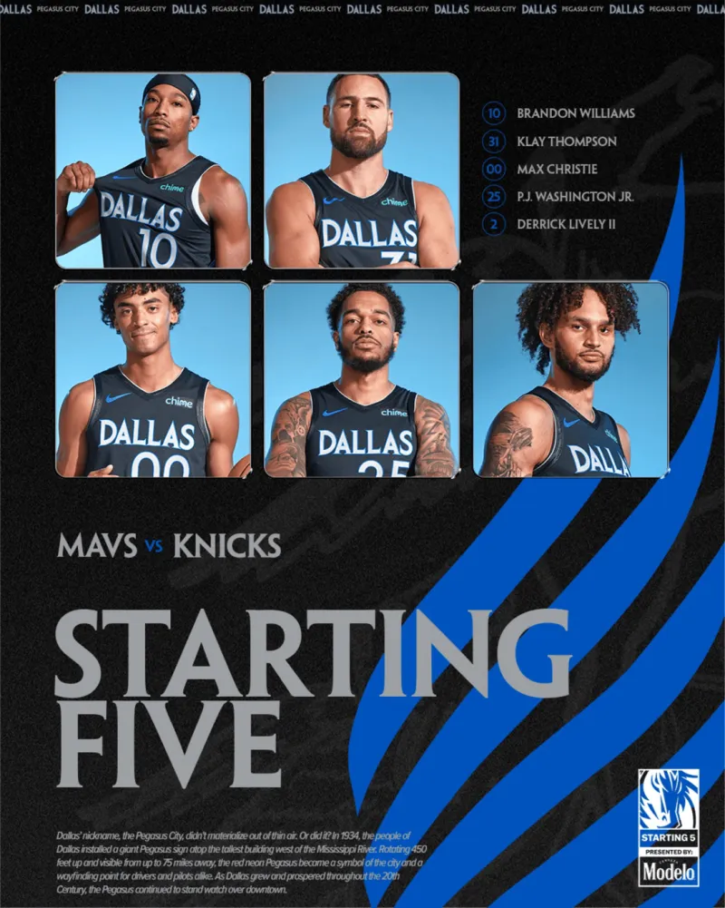 Mavericks starters