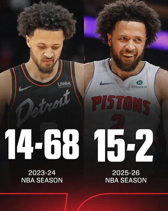 The Pistons have already won more games this season than they did in the entire 23-24 season.