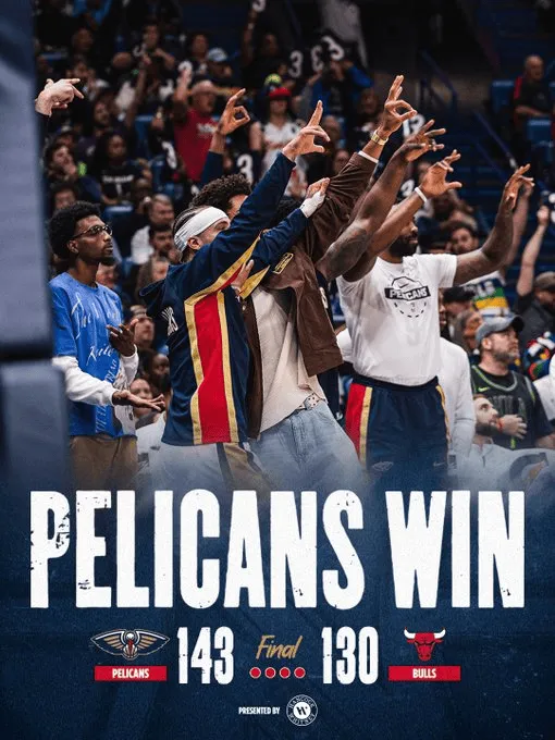 Pelicans defeat Bulls, ending nine-game losing streak