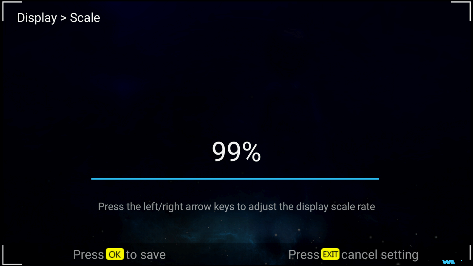 We2usat How to adjust screen size