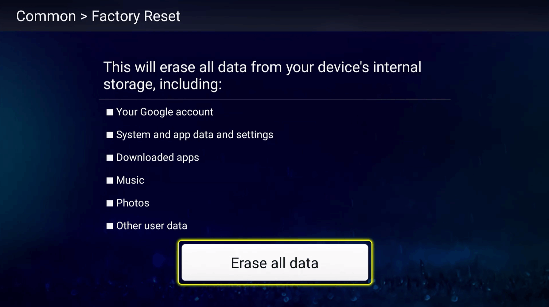 we2usat How to Restore Factory Settings