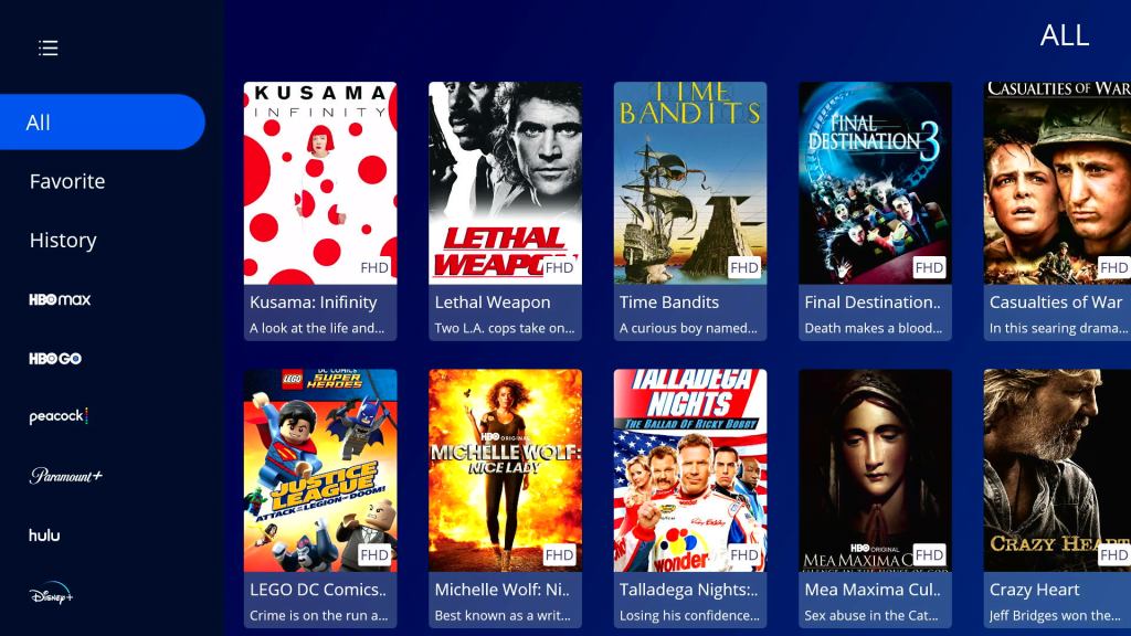 What can you watch on Mars HD VOD?