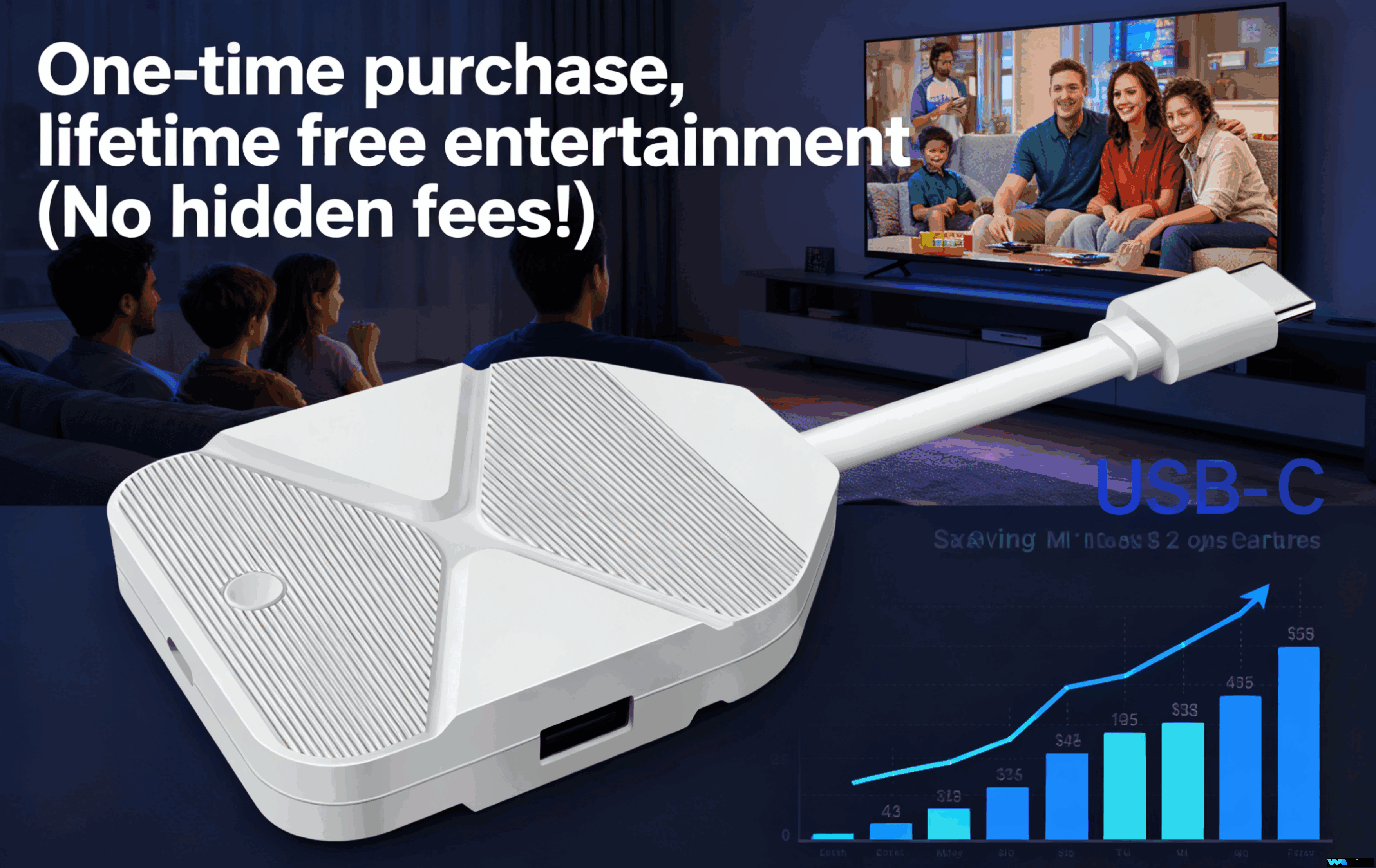 A TV box with one-time purchase and lifetime enjoyment.