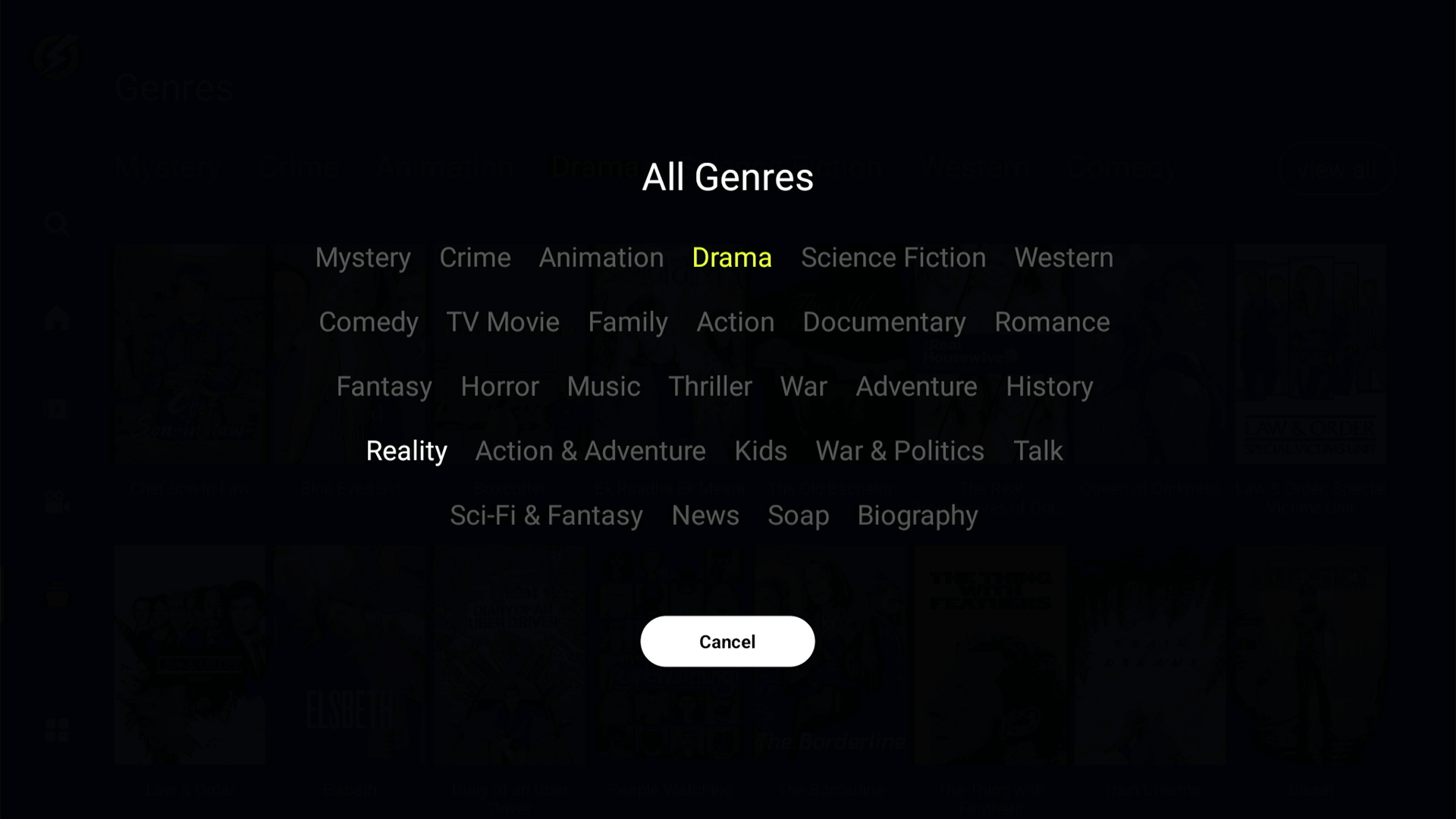 What can you see on an OnStream?